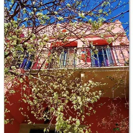 Moscha's Pink House In Chalki *